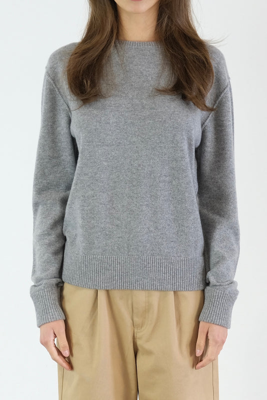 Benny medium-weight cashmere sweater | Dark Grey