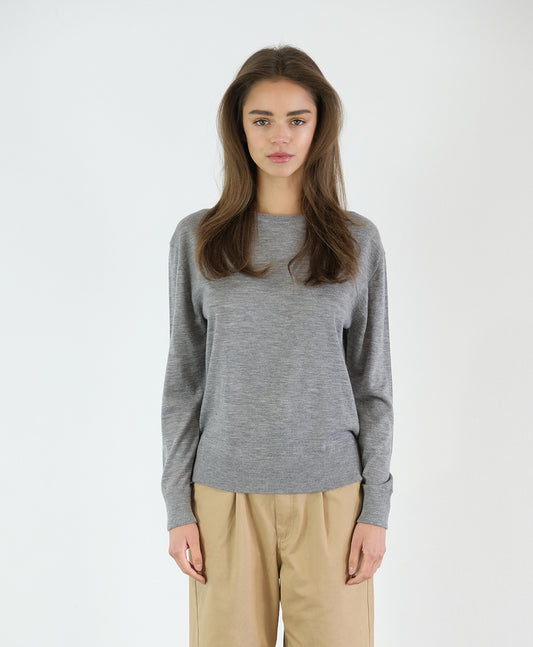 Marguerite Paper Thin Cashmere Sweater | Dark Grey