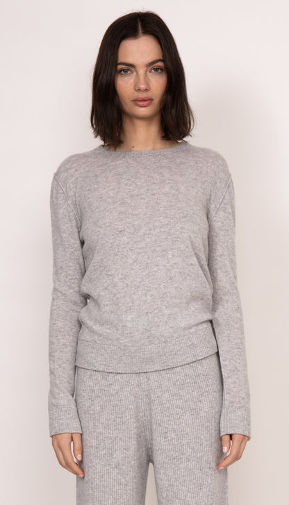 Naomi Cashmere Boyfriend Sweater | Grey