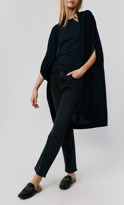 Riviera Paper Thin Cashmere Wrap | Navy