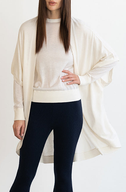 Riviera Paper Thin Cashmere Wrap | Ivory – Kathryn McCarron