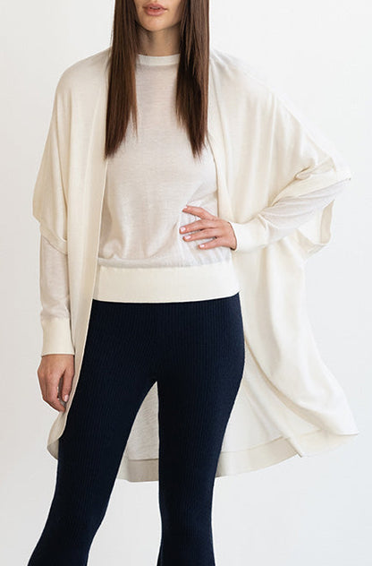 Riviera Paper Thin Cashmere Wrap | Ivory