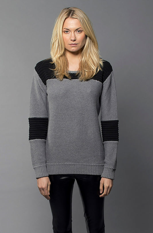 Motorcycle Cashmere Sweater | Grey