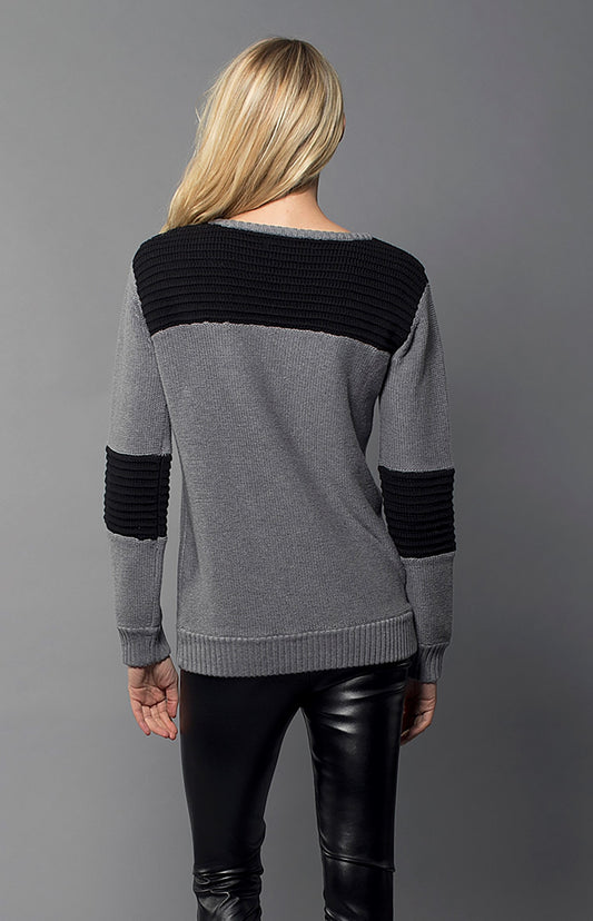 Motorcycle Cashmere Sweater | Grey