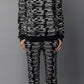 Jacquard Cashmere Sweater | Black