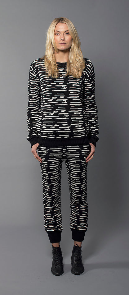 Jacquard Cashmere Sweater | Black