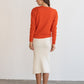 benny medium weight cashmere pullover fire red