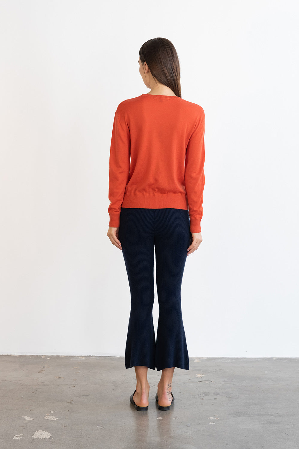 marguerite paperthin cashmere pullover fire red