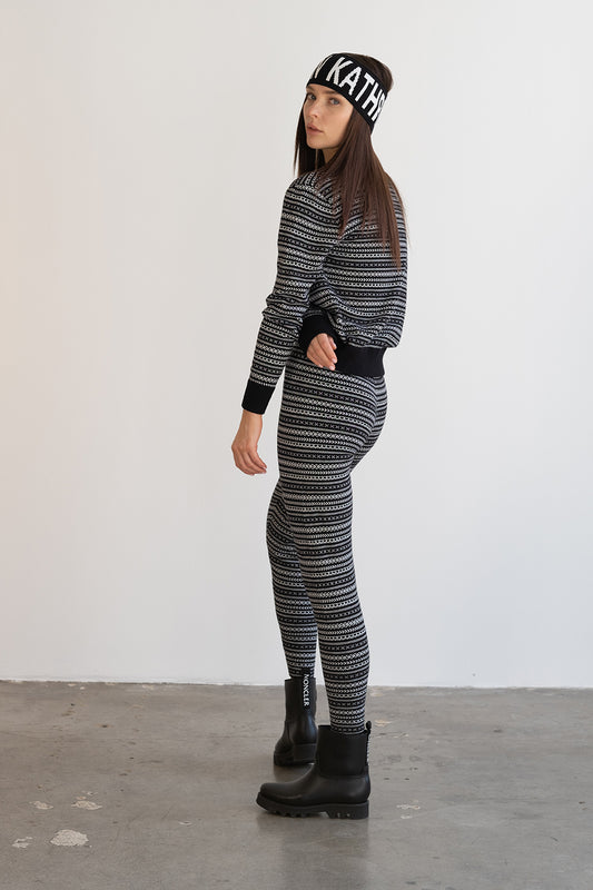 Pernille Jacquard Cashmere Sweater | Black